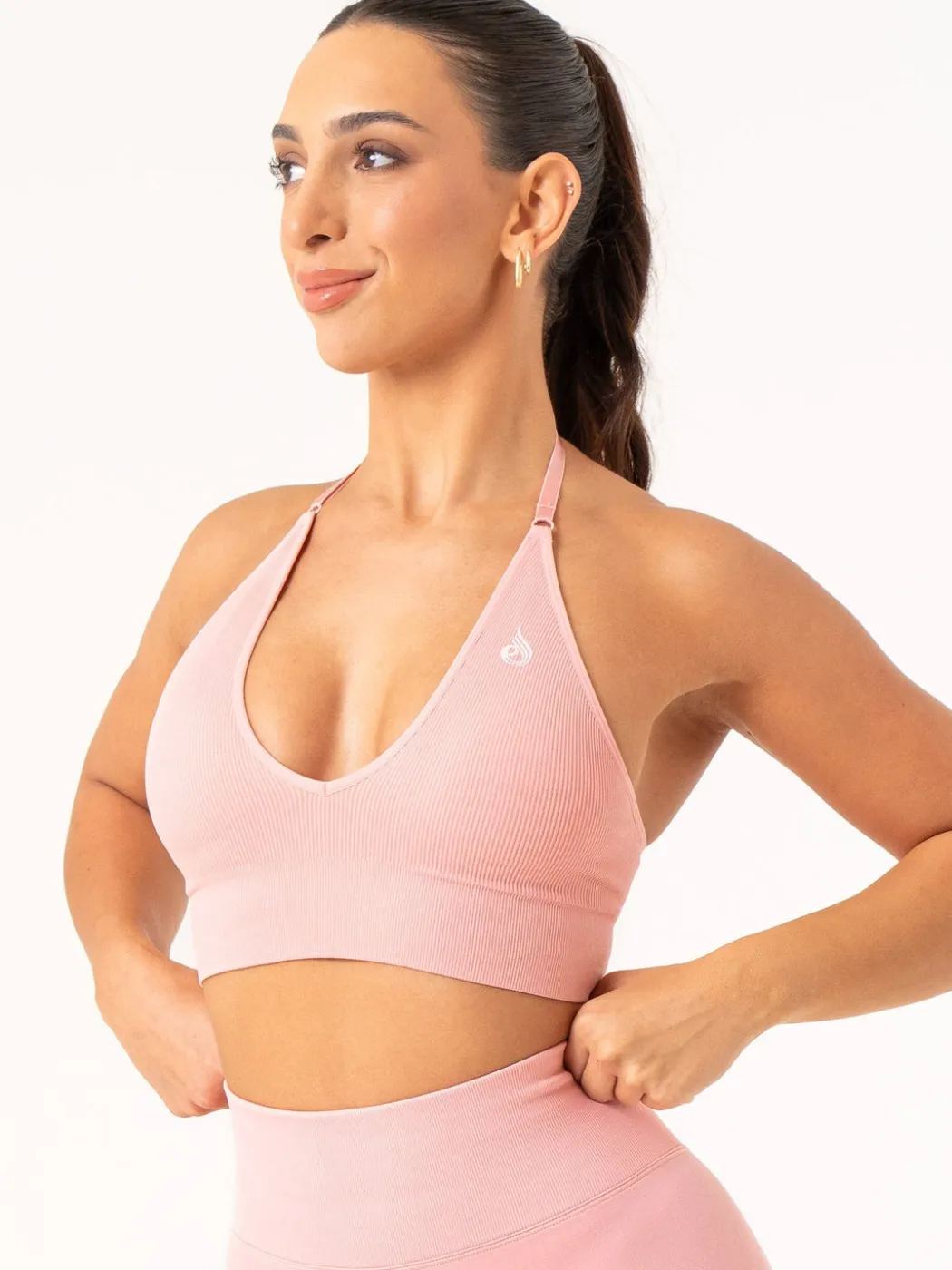 Lift Rib Seamless Halter Sports Bra