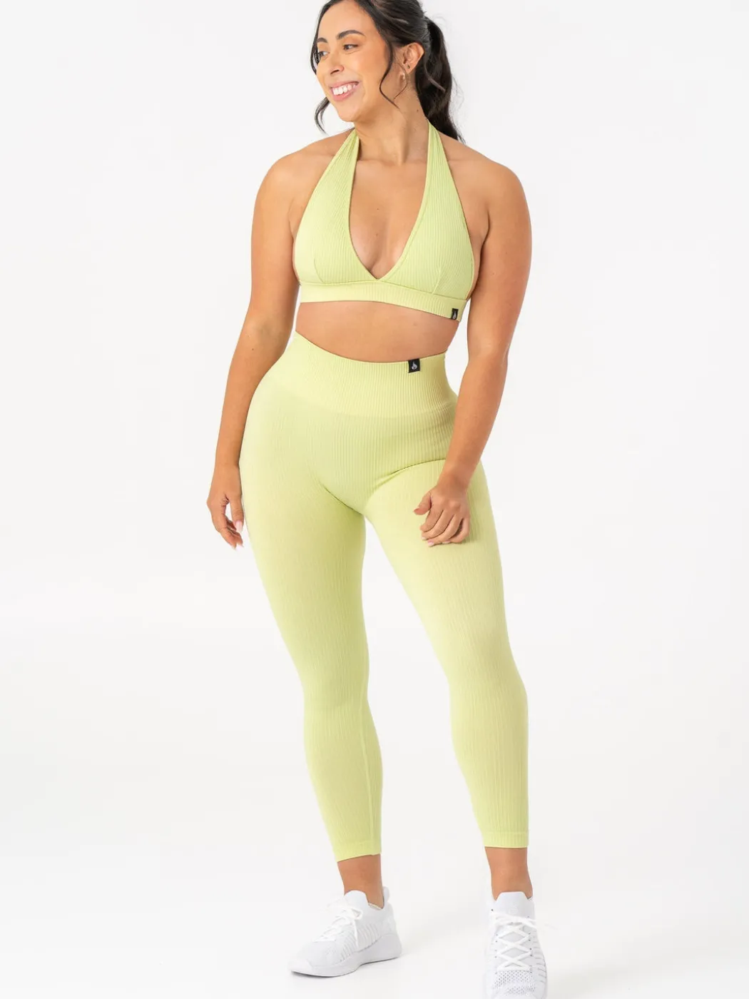 Rib Seamless Halter Sports Bra